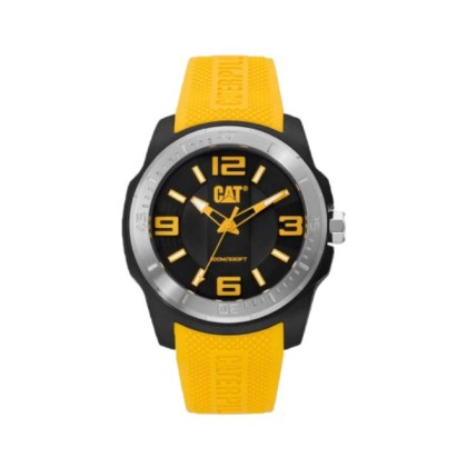CAT GRIDLOCK LX-141-27-137 Analog Yellow Silicone Strap Men Watch